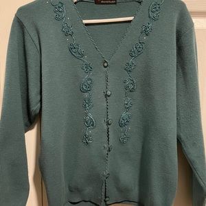 Aqua green cardigan